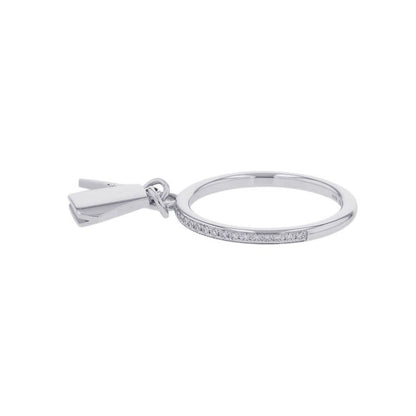Hermes Ring Kelly Clochette PM Diamond Total 18k White Goldwhite Gold 49