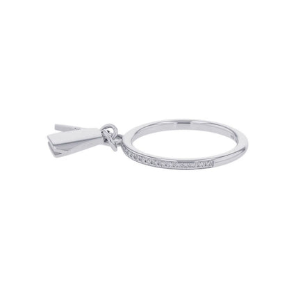 Hermes Ring Kelly Clochette PM Diamond Total 18k White Goldwhite Gold 49
