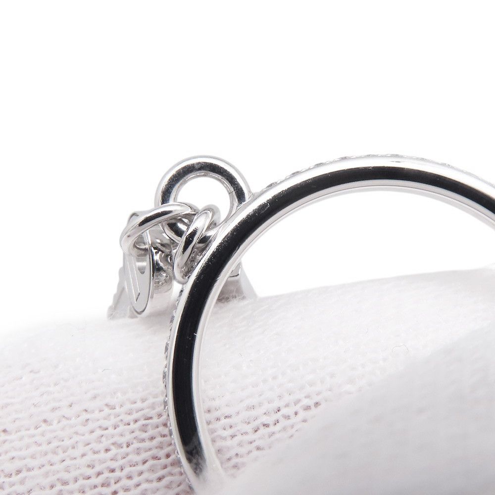 Hermes Ring Kelly Clochette PM Diamond Total 18k White Goldwhite Gold 49