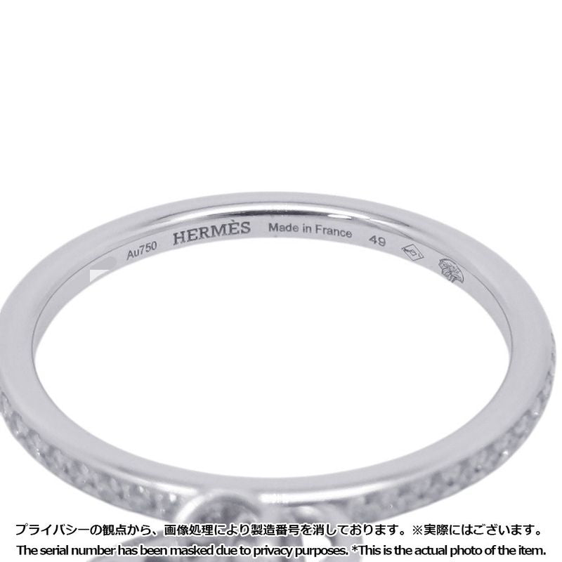 Hermes Ring Kelly Clochette PM Diamond Total 18k White Goldwhite Gold 49