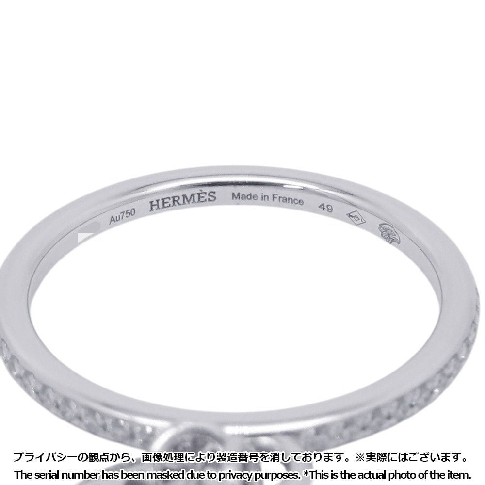 Hermes Ring Kelly Clochette PM Diamond Total 18k White Goldwhite Gold 49