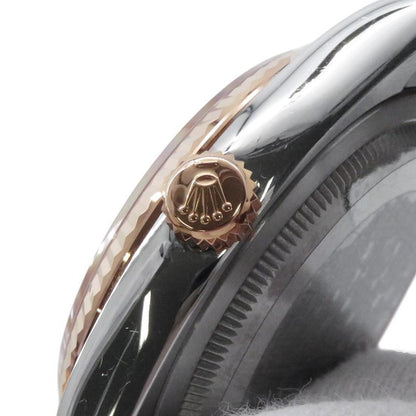 Rolex Datejust SS 18k Pink Gold Number Watch Computer Dial Diamond