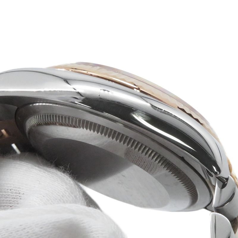 Rolex Datejust SS 18k Pink Gold Number Watch Computer Dial Diamond