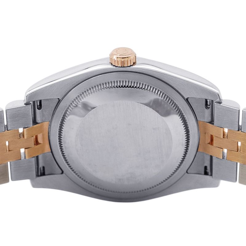Rolex Datejust SS 18k Pink Gold Number Watch Computer Dial Diamond
