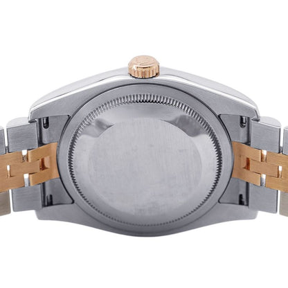 Rolex Datejust SS 18k Pink Gold Number Watch Computer Dial Diamond