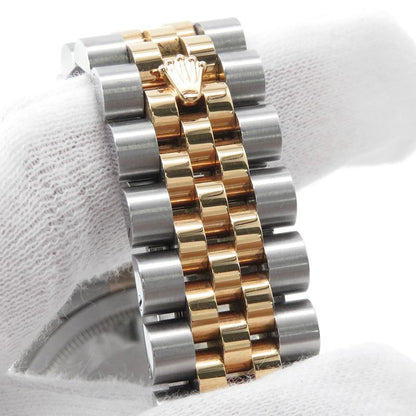Rolex Datejust SS 18k Pink Gold Number Watch Computer Dial Diamond