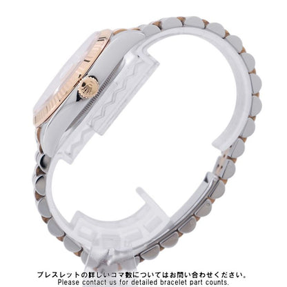 Rolex Datejust SS 18k Pink Gold Number Watch Computer Dial Diamond