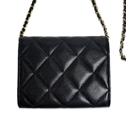 Chanel Quilted Chain Wallet Mini CC Logo