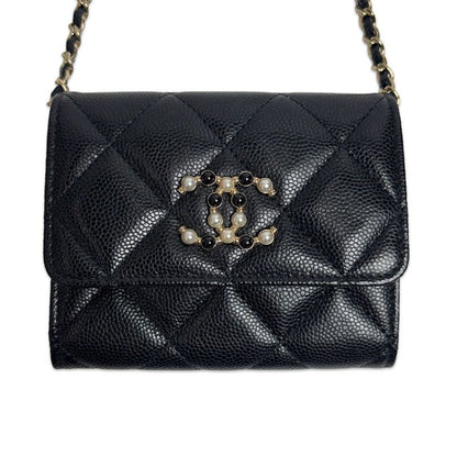 Chanel Quilted Chain Wallet Mini CC Logo