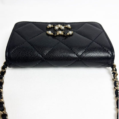 Chanel Quilted Chain Wallet Mini CC Logo