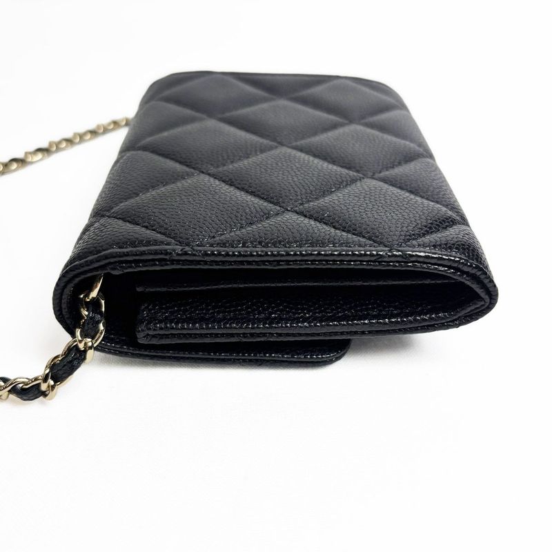 Chanel Quilted Chain Wallet Mini CC Logo