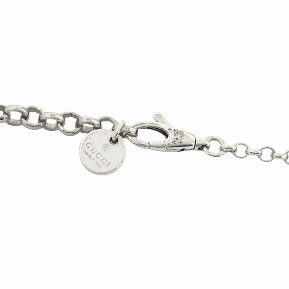 Gucci Polished Interlocking Pendant Necklace Silver