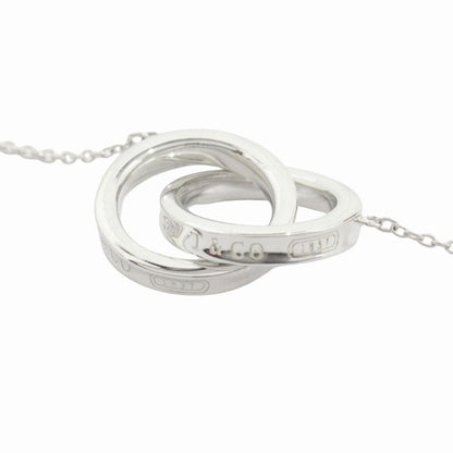 Tiffany & Co Polished Interlocking Circle Pendant Necklace Silver
