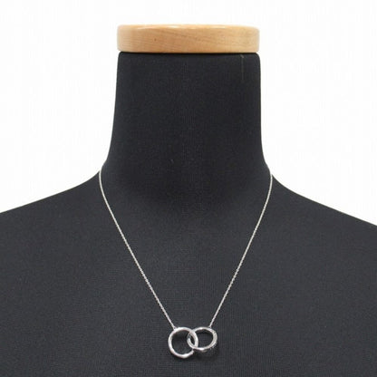 Tiffany & Co Polished Interlocking Circle Pendant Necklace Silver
