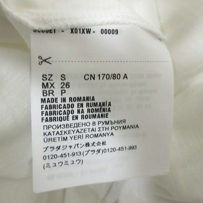 Prada Cleaned High Neck Bicolor Long Sleeve T-Shirt S White Black