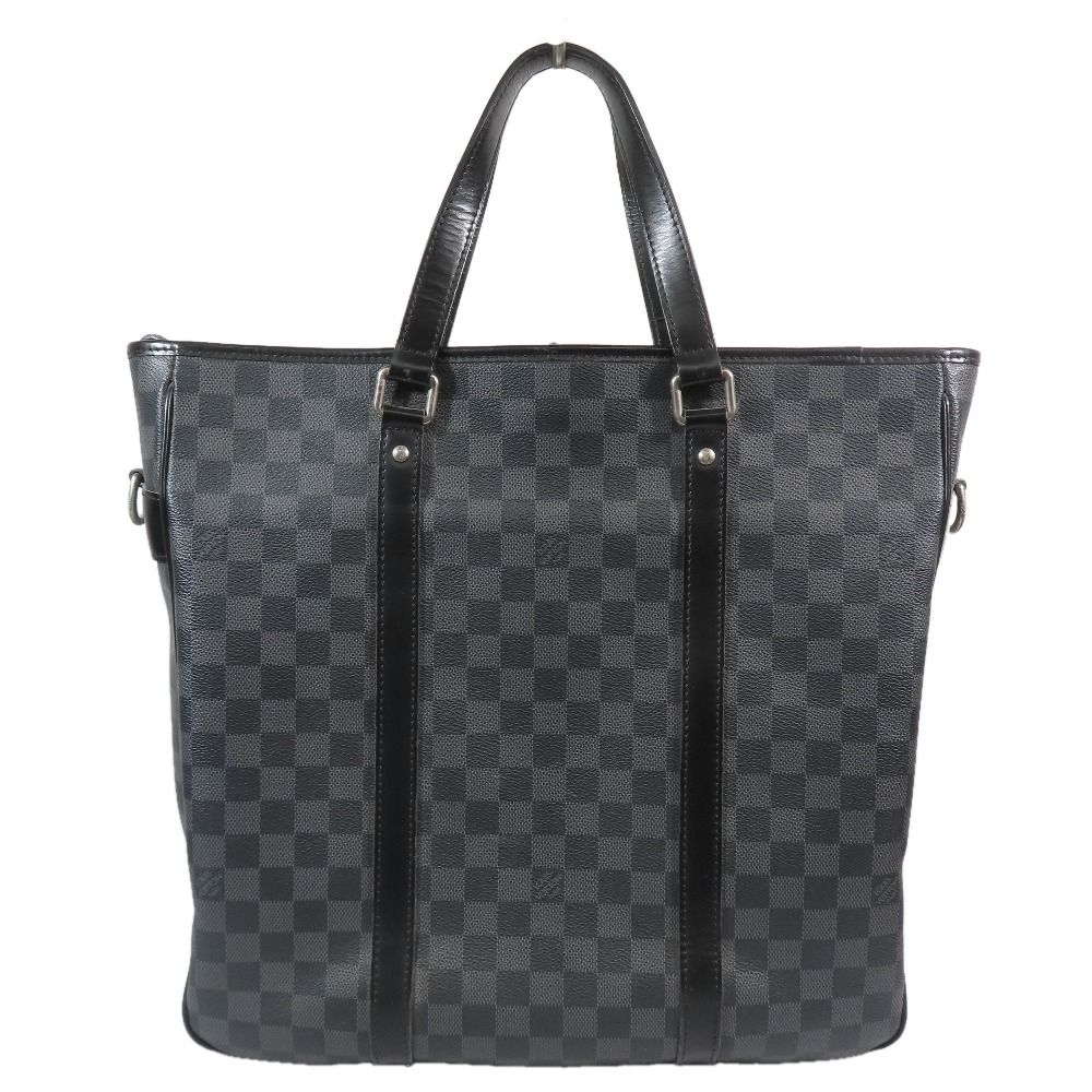Louis Vuitton 2-Way Tote Handbag Shoulder Damier Graphic Tadao Leather Black