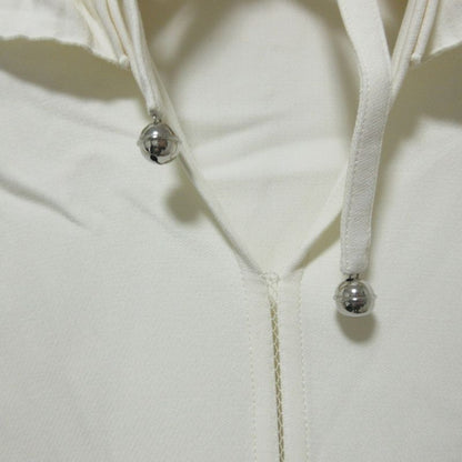 Hermes Cleaned White Collar Pli Tsukara Silk Blouse Shirt 34
