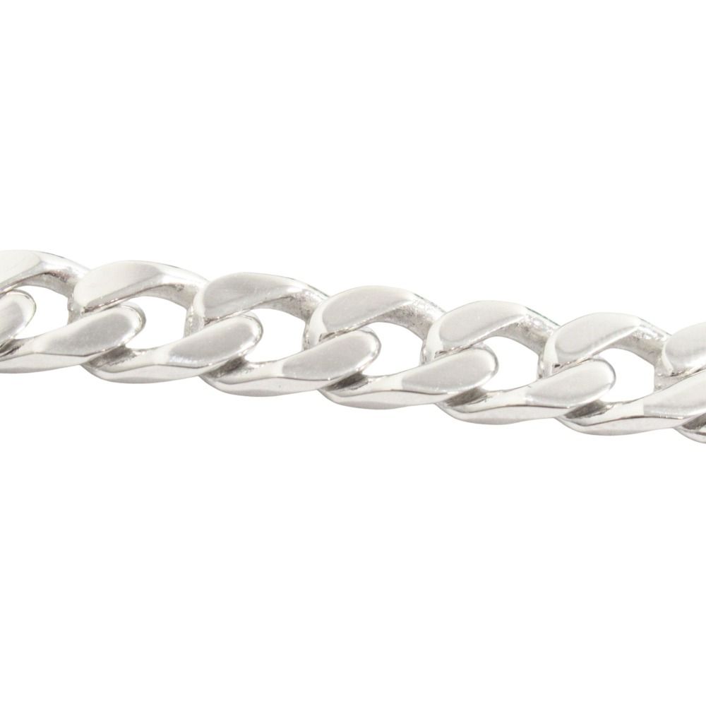 Gucci Polished Diagonal Interlocking Bracelet 18 Silver