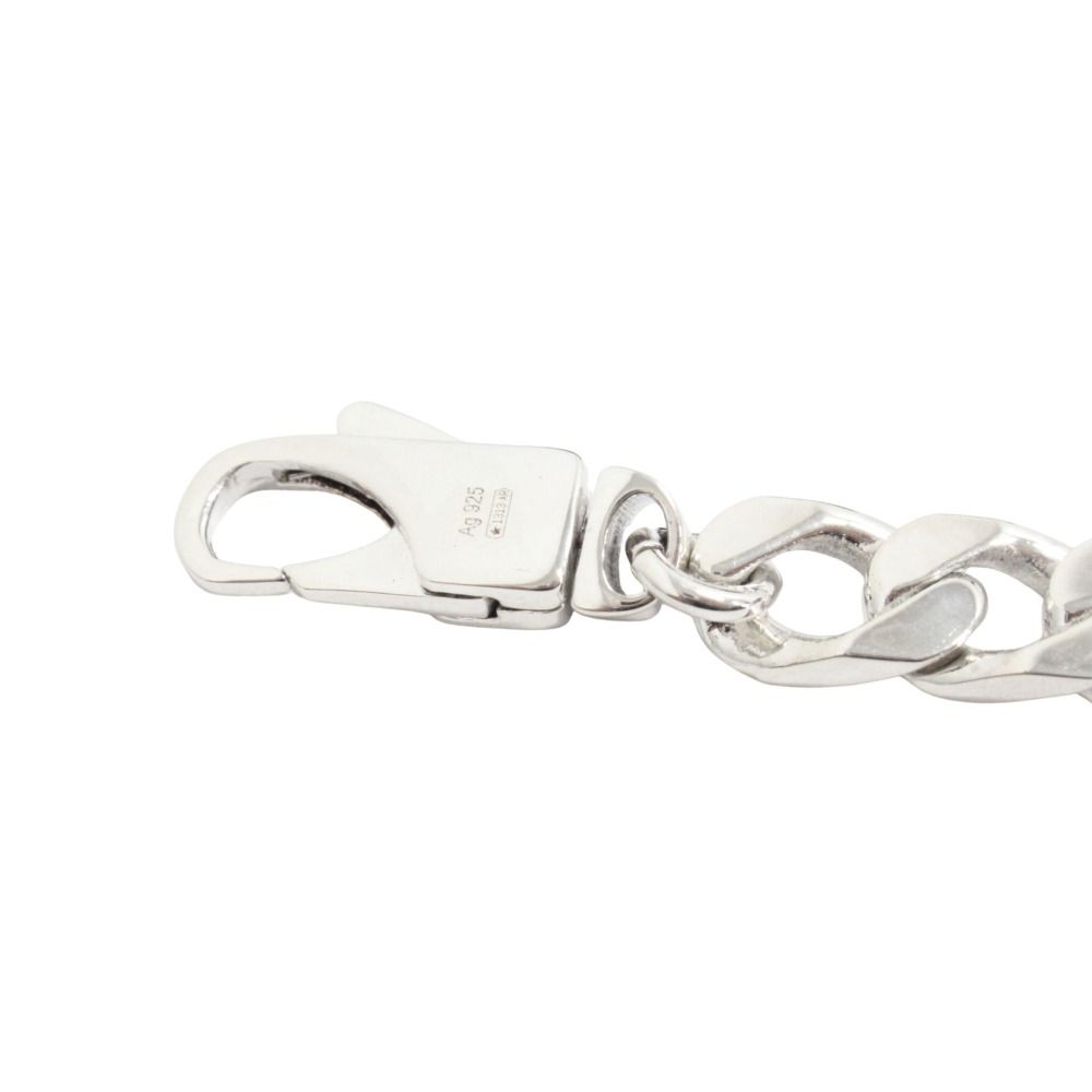 Gucci Polished Diagonal Interlocking Bracelet 18 Silver