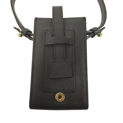 Chanel Cigarette Case Tobacco CC Logo Leather Pouch Charm Black