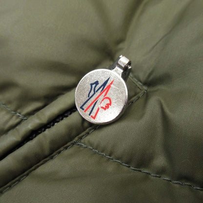 Moncler Moka Down Jacket Coat Hood Removable Quilted 0 Khaki