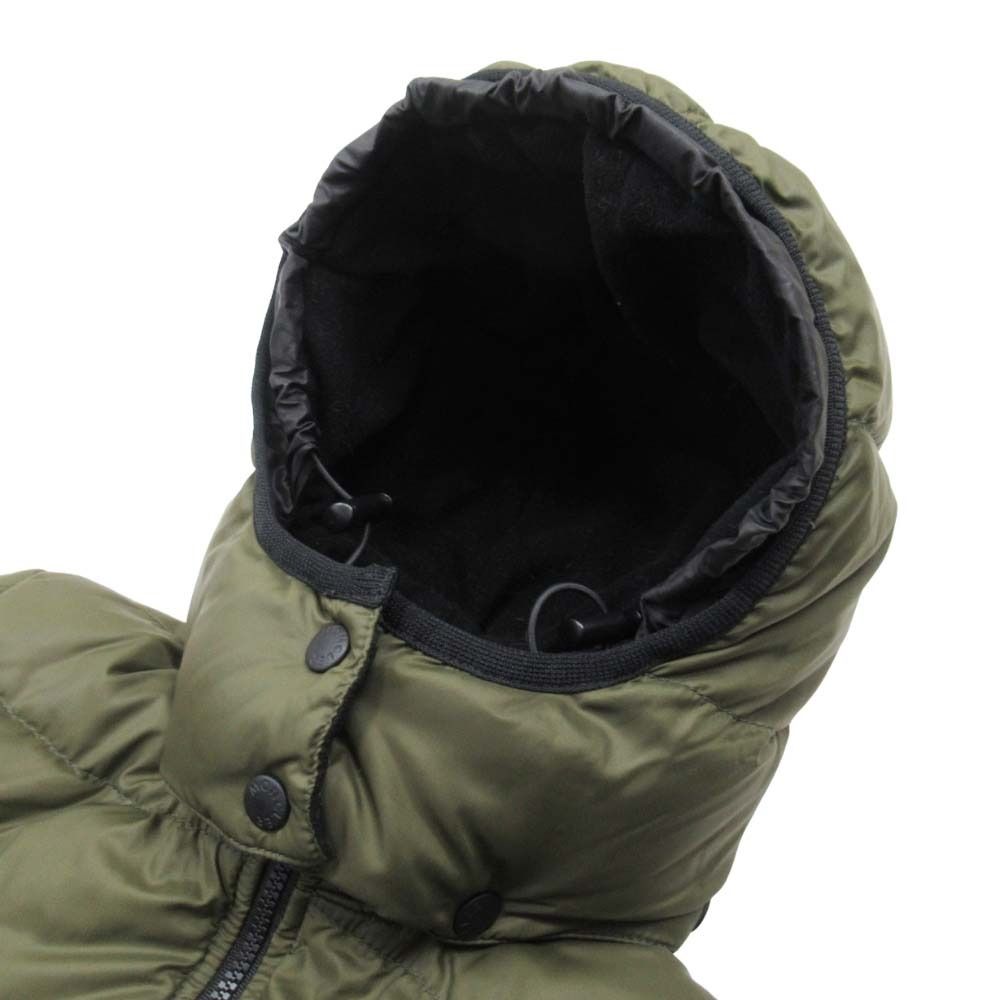 Moncler Moka Down Jacket Coat Hood Removable Quilted 0 Khaki