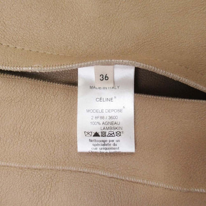 Celine Phoebe Philo Era Shearling Lambskin Reversible Coat Leather 36 Beige