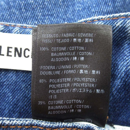 Balenciaga Wash Denim Mermaid Skirt Mid Length Below Knee Semi Tight 36 Indigo