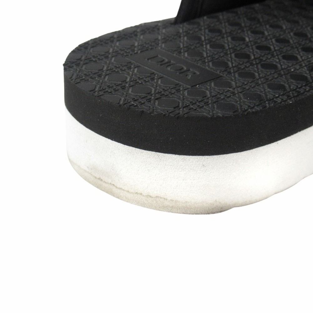 Dior Alpha Slide Sandals Blue Jacquard Shoes 42 Black Navy