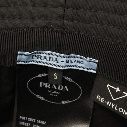 Prada Re-Nylon Bucket Hat Triangle Logo Nylon S Black