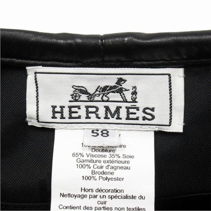 Hermes Saint Honore Cashmere Beret Hat Cap Chaine D'ancre Logo Embroidery 58