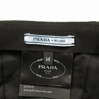 Prada Velvet Baseball Cap Hat Triangle Logo M Black
