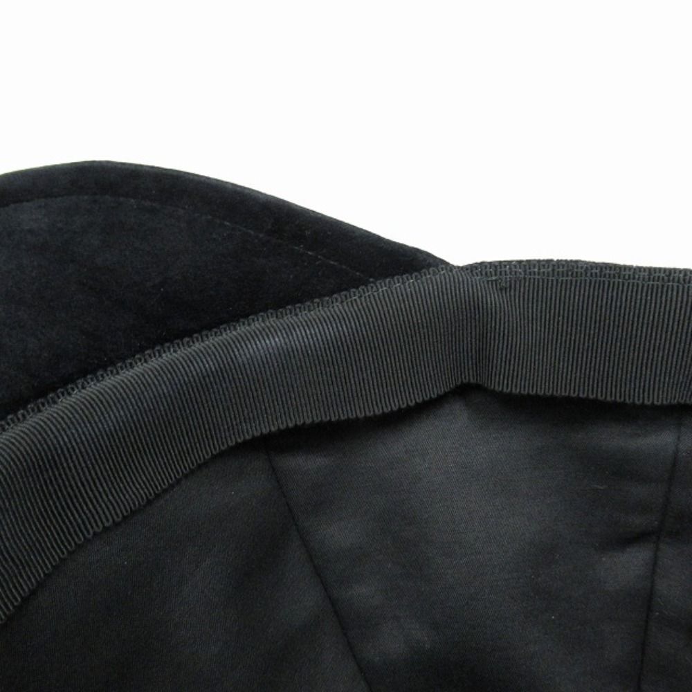 Prada Velvet Baseball Cap Hat Triangle Logo M Black