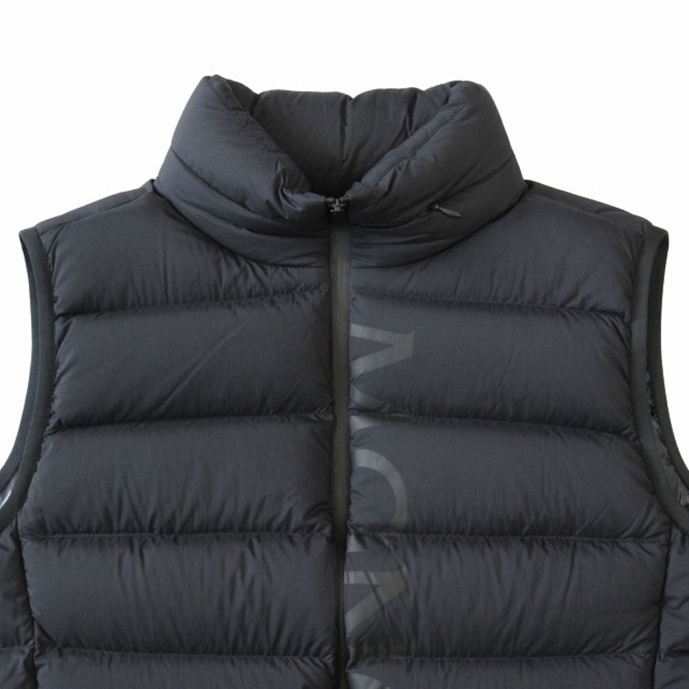 Moncler Cenis Gilet Down Jacket Vest Logo 2 Black