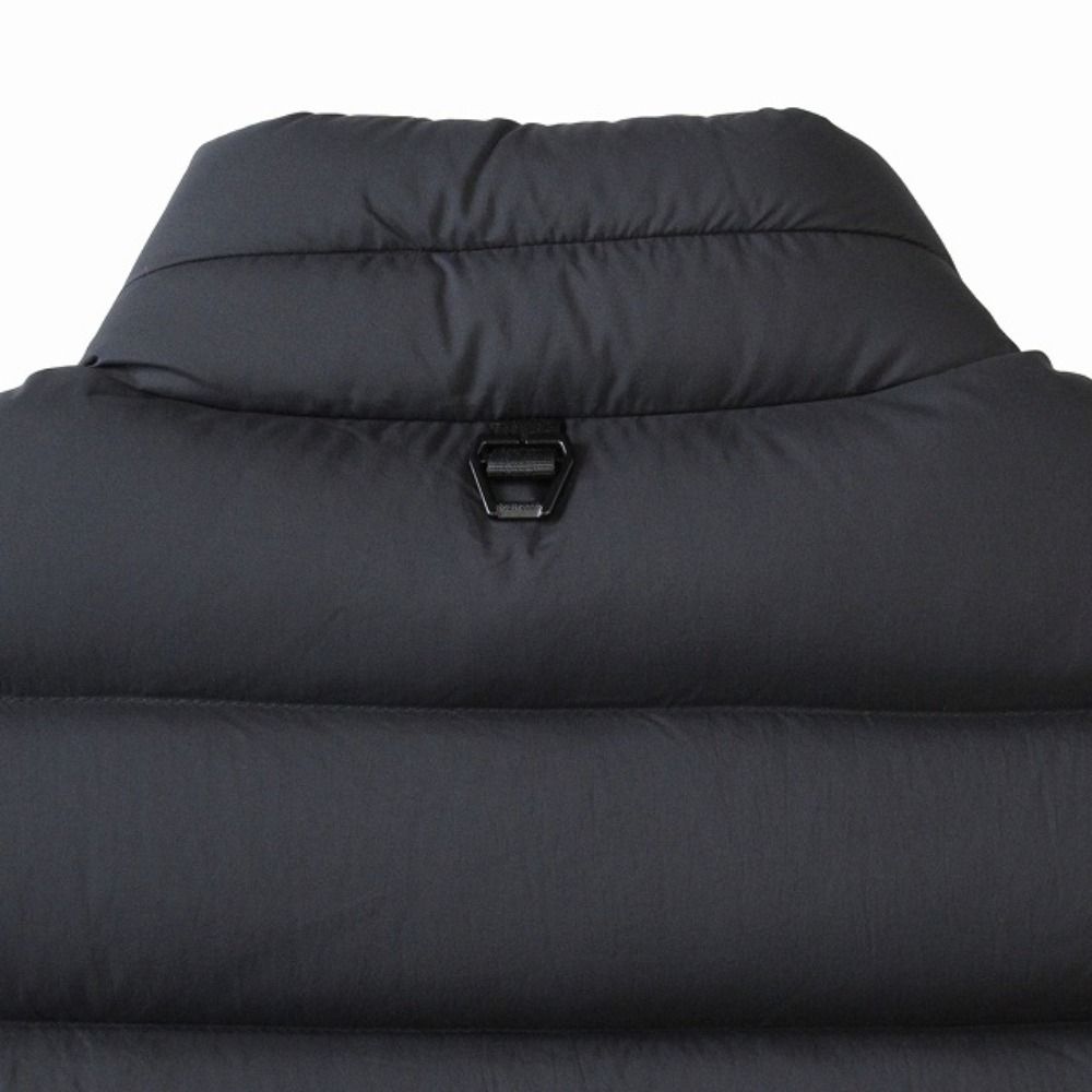 Moncler Cenis Gilet Down Jacket Vest Logo 2 Black