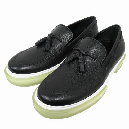 Hermes Ecute Tassel Loafers Slip on Sneakers Shoes Leather 41.5 Black