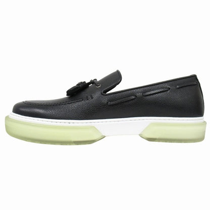Hermes Ecute Tassel Loafers Slip on Sneakers Shoes Leather 41.5 Black