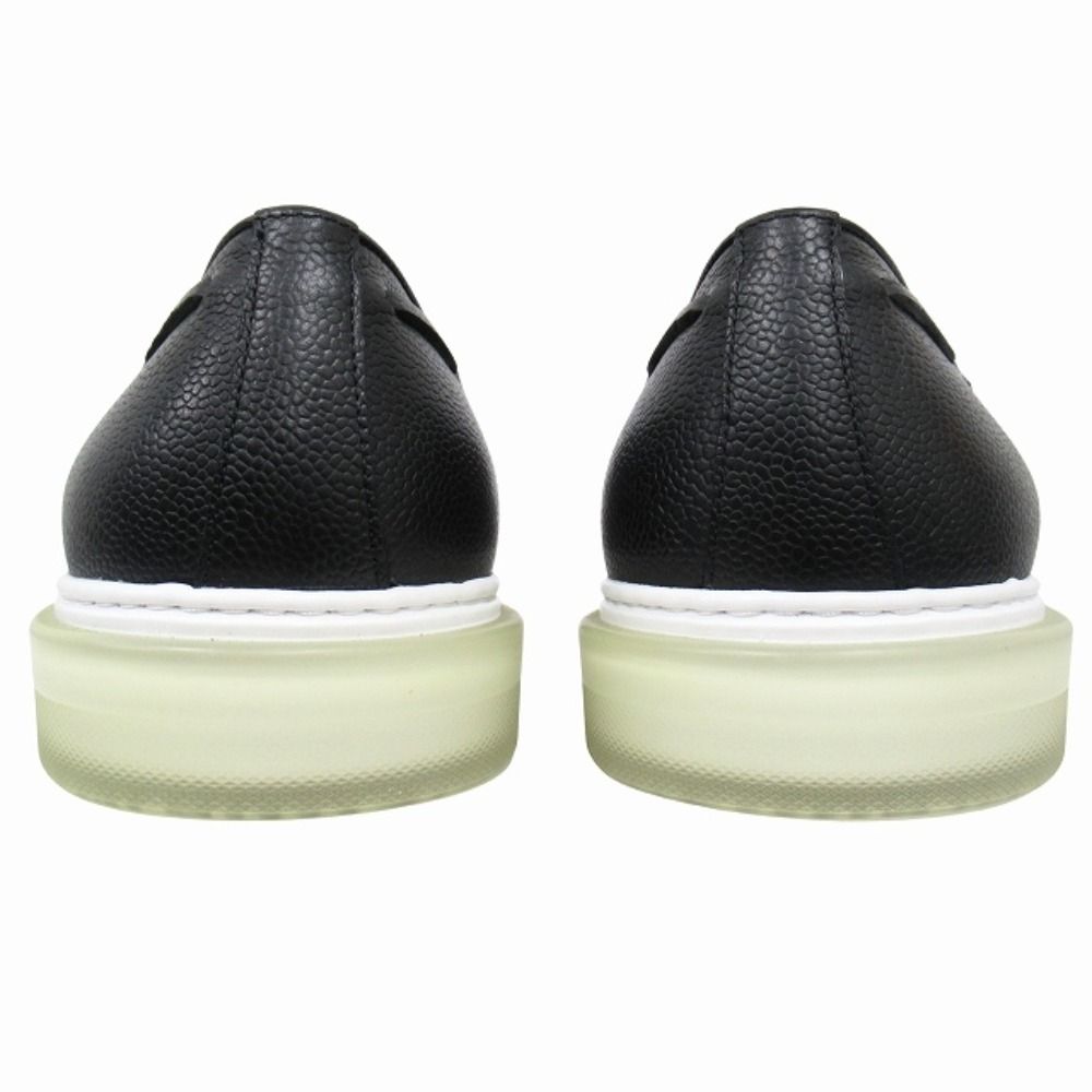 Hermes Ecute Tassel Loafers Slip on Sneakers Shoes Leather 41.5 Black