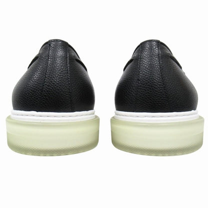 Hermes Ecute Tassel Loafers Slip on Sneakers Shoes Leather 41.5 Black