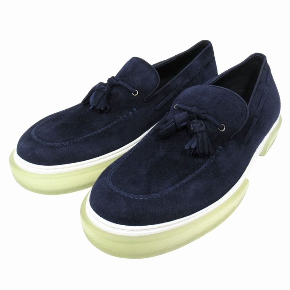 Hermes Ecute Tassel Loafers Slip on Sneakers Shoes Suede Leather