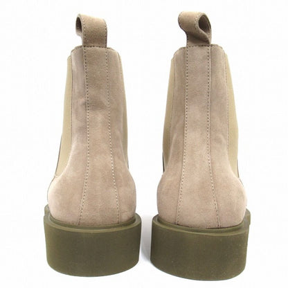 Hermes Ebony Side Gore Short Boots Shoes Suede Leather 42.5 Beige
