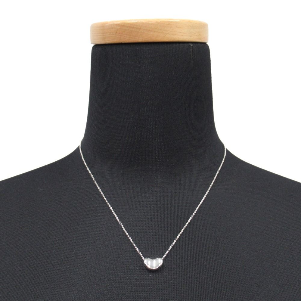 Tiffany & Co Polished Bean Necklace Pendant Silver