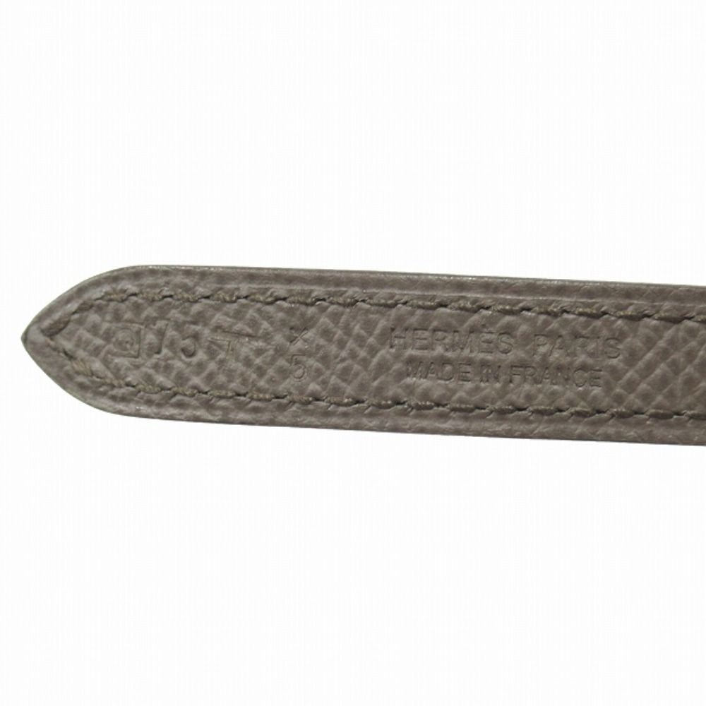 Hermes Chaine D'ancre 13 mm Reversible Belt Veau Epsom 75 cm Ocher Etain