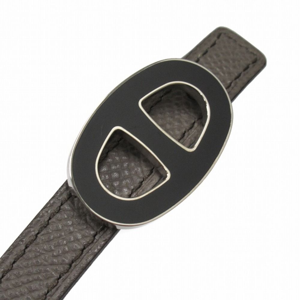 Hermes Chaine D'ancre 13 mm Reversible Belt Veau Epsom 75 cm Ocher Etain