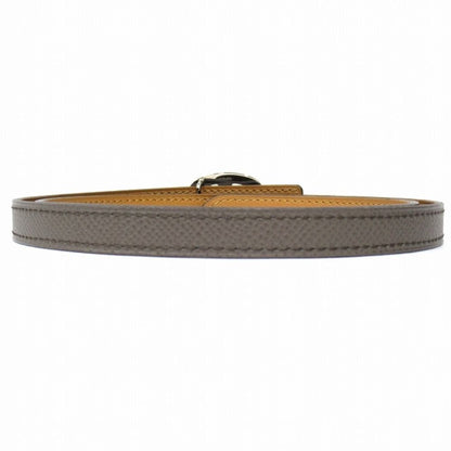 Hermes Chaine D'ancre 13 mm Reversible Belt Veau Epsom 75 cm Ocher Etain
