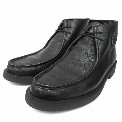 Hermes Hafie Exlibris Short Boots Shoes Leather 43 Black