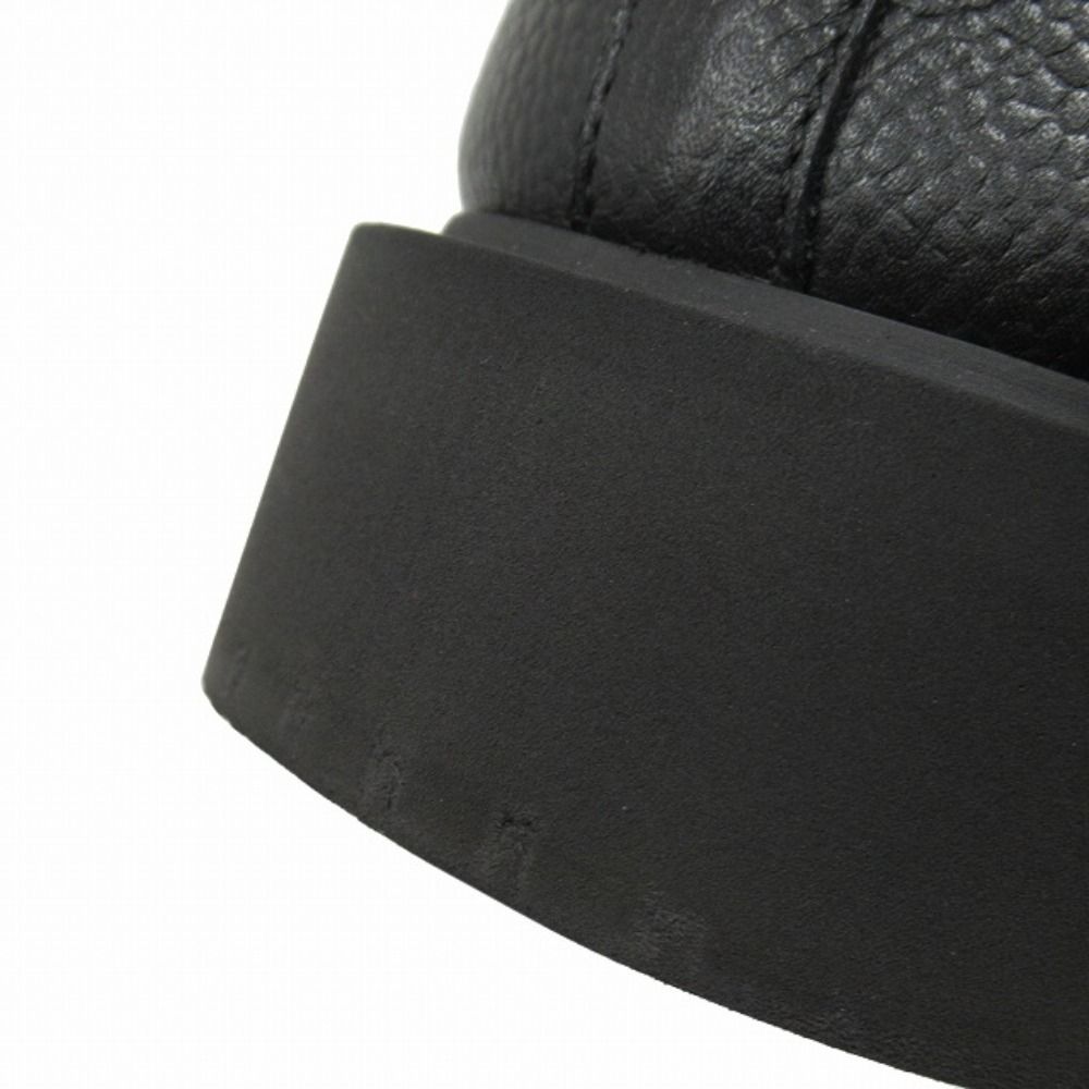 Hermes Hafie Exlibris Short Boots Shoes Leather 43 Black