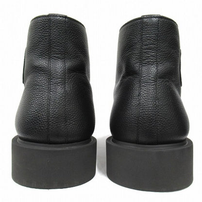 Hermes Hafie Exlibris Short Boots Shoes Leather 43 Black