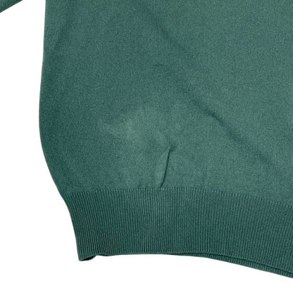 Loro Piana Baby Cashmere 100% V-neck Knit Top Green Sweater