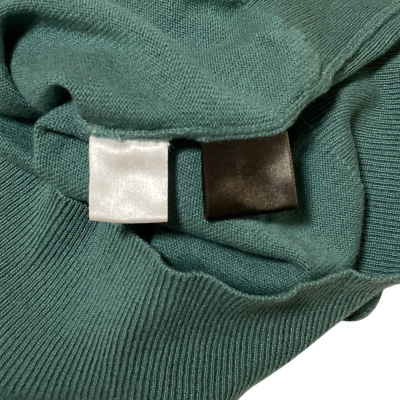Loro Piana Baby Cashmere 100% V-neck Knit Top Green Sweater